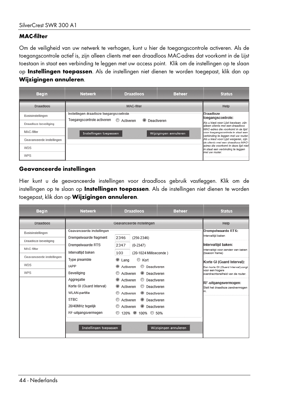 Silvercrest SWR 300 A1 User Manual | Page 46 / 112