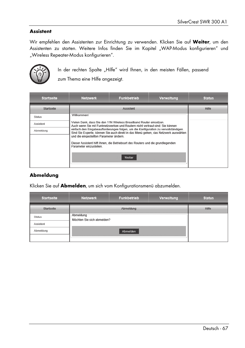 Silvercrest SWR 300 A1 User Manual | Page 69 / 112