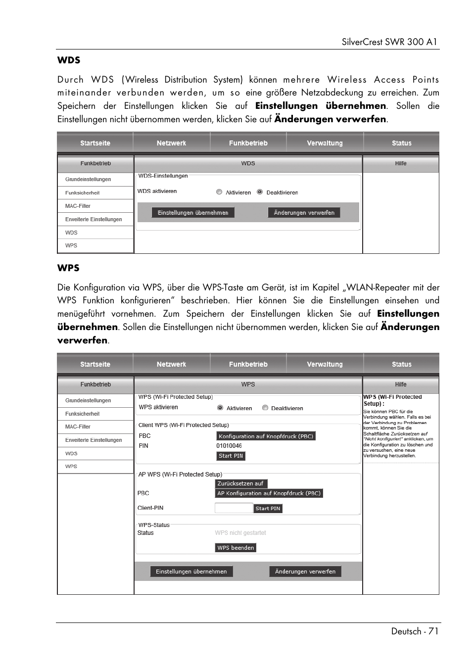 Silvercrest SWR 300 A1 User Manual | Page 73 / 112