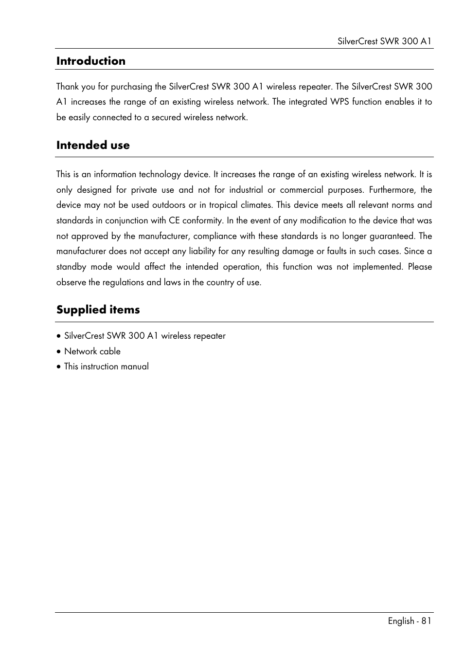 Silvercrest SWR 300 A1 User Manual | Page 83 / 112