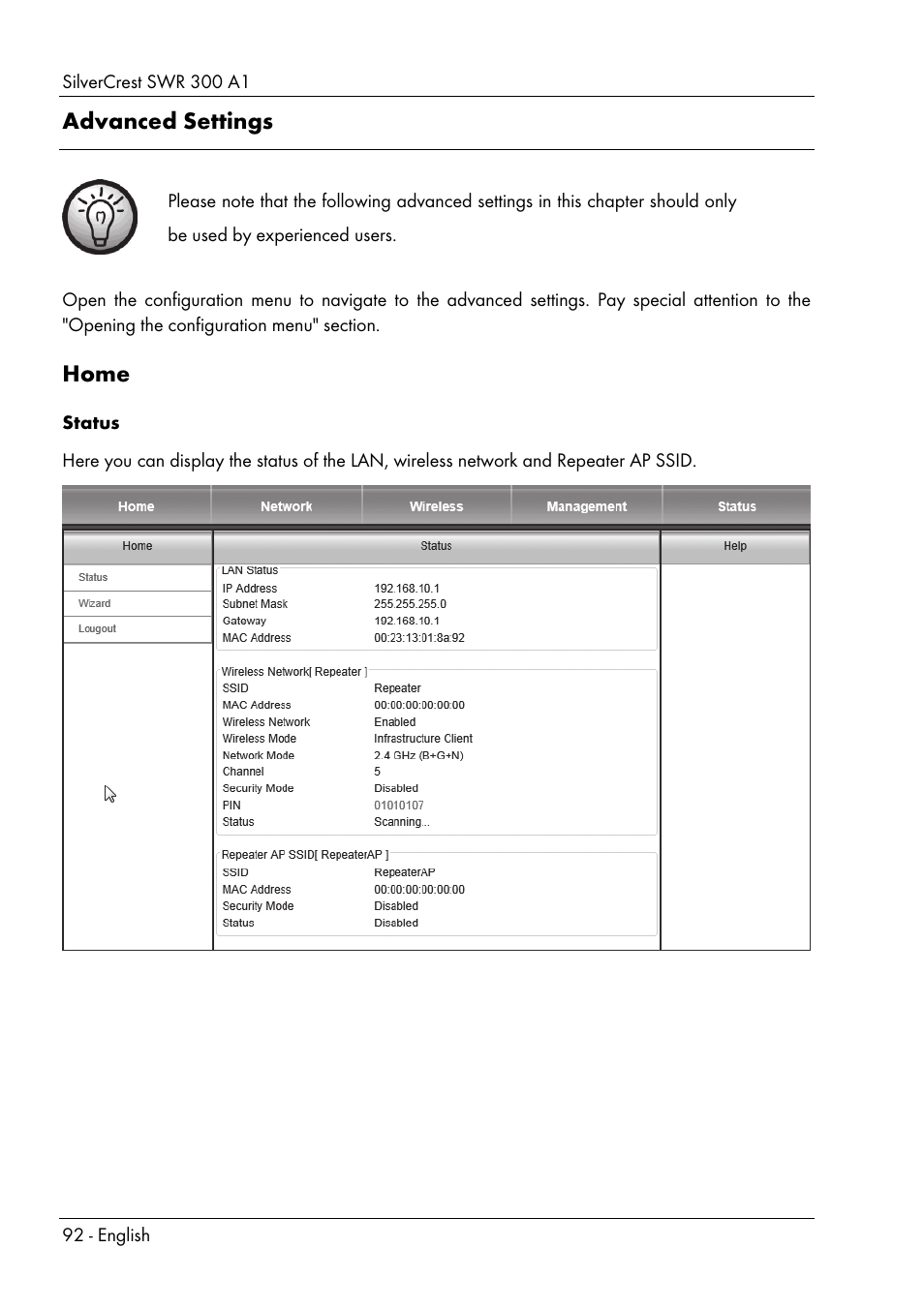 Silvercrest SWR 300 A1 User Manual | Page 94 / 112