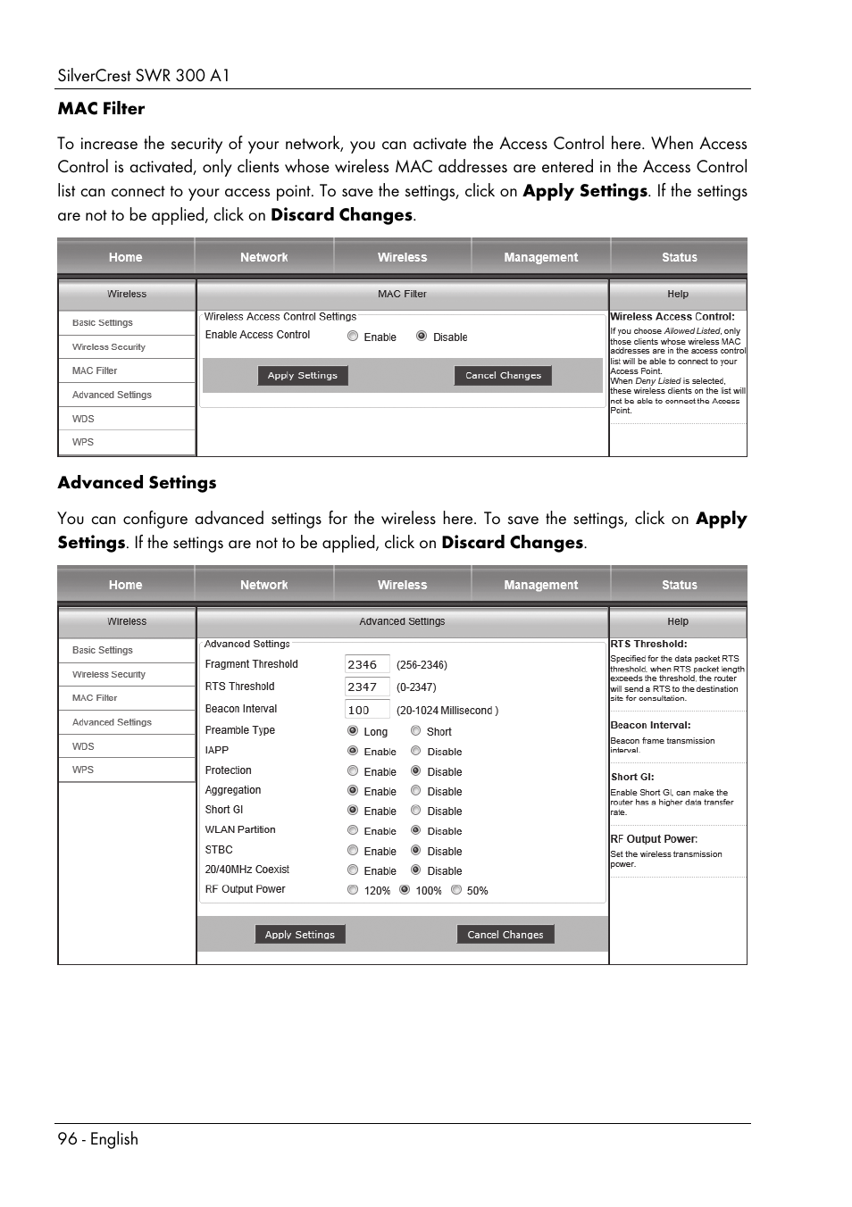 Silvercrest SWR 300 A1 User Manual | Page 98 / 112