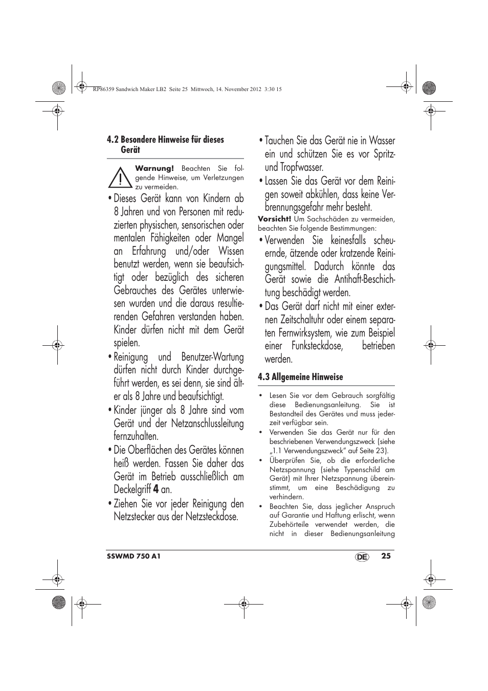 Silvercrest SSWMD 750 A1 User Manual | Page 27 / 46