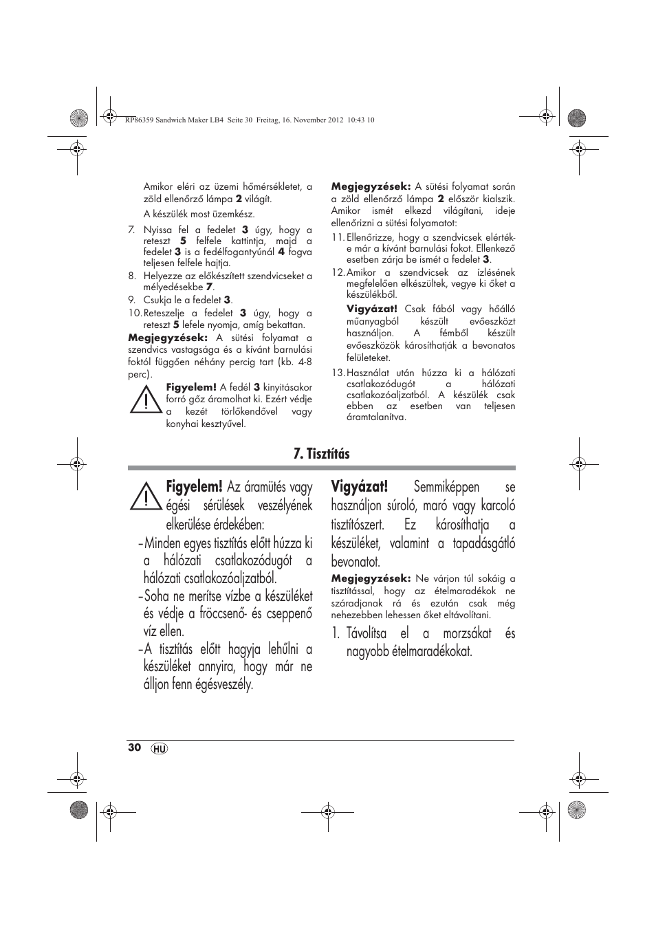 Tisztítás | Silvercrest SSWMD 750 A1 User Manual | Page 32 / 78