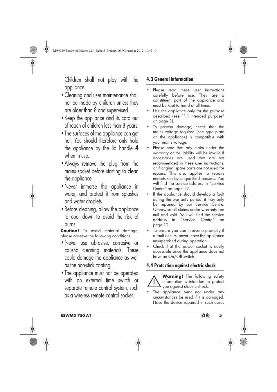 Silvercrest SSWMD 750 A1 User Manual | Page 7 / 78