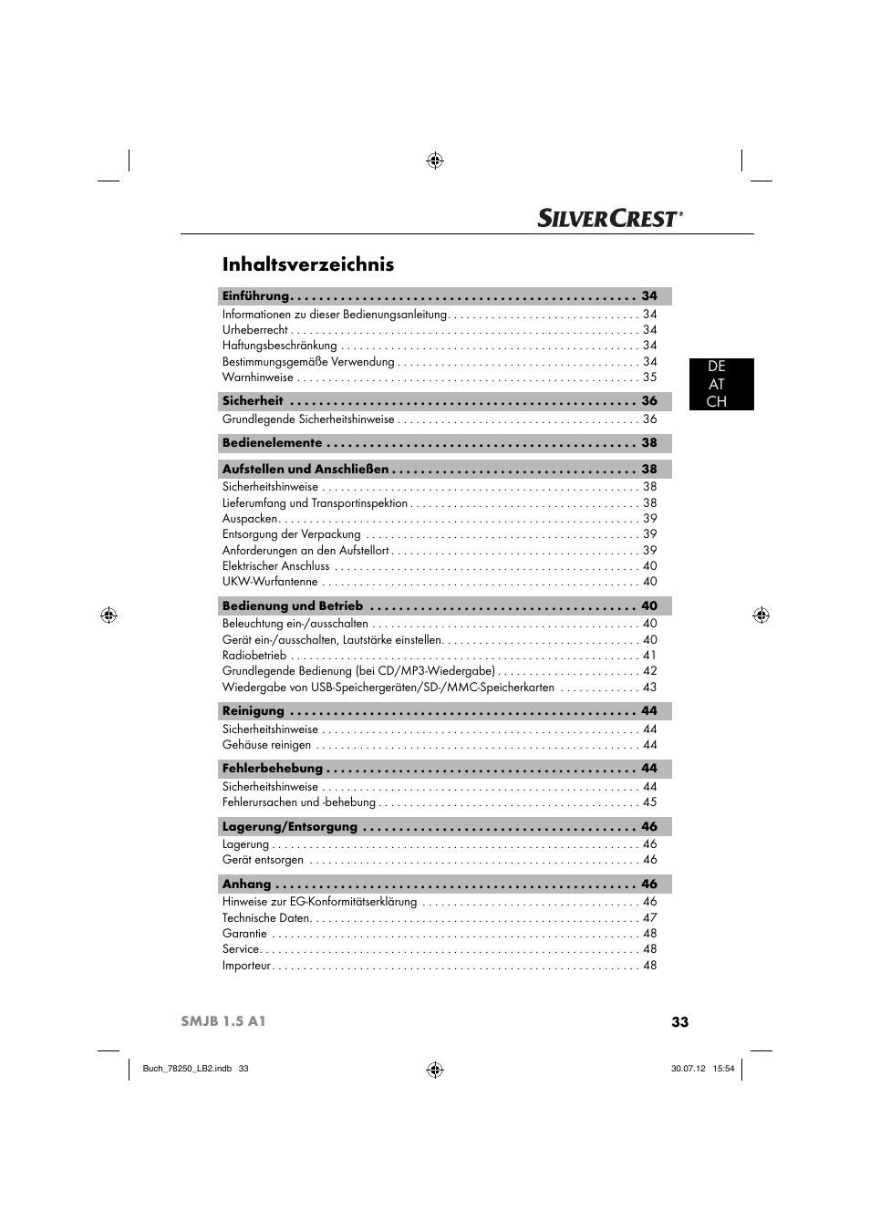 Silvercrest SMJB 1.5 A1 User Manual | Page 36 / 68