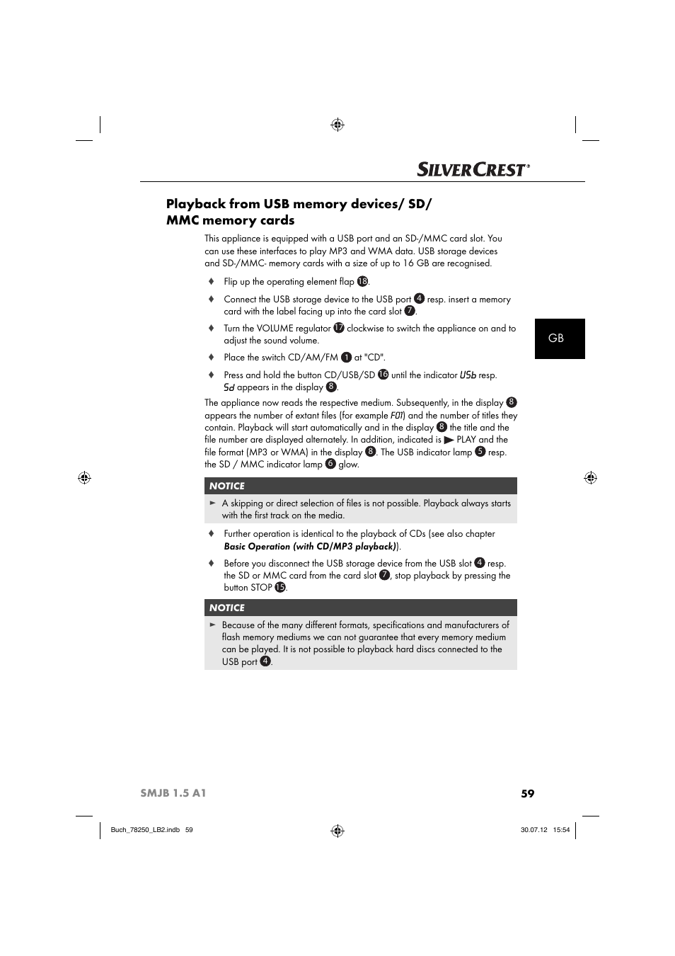 Silvercrest SMJB 1.5 A1 User Manual | Page 62 / 68