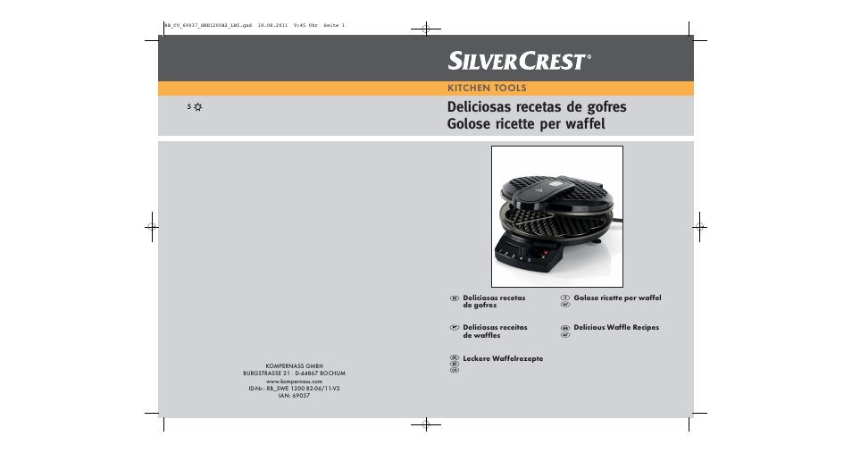 Silvercrest Delicious Waffle Recipes User Manual | 50 pages