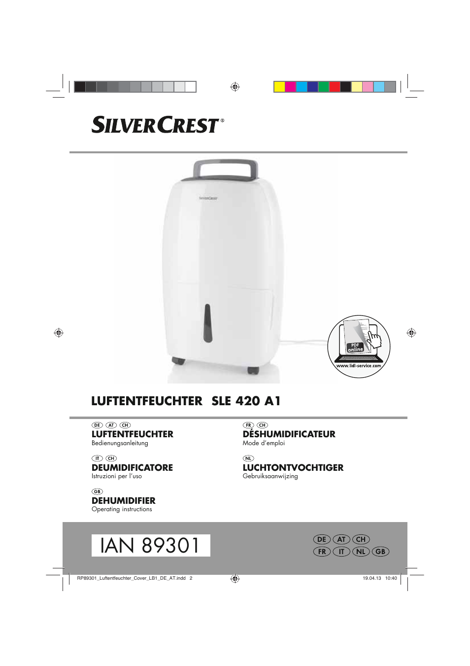 Silvercrest SLE 420 A1 User Manual | 74 pages