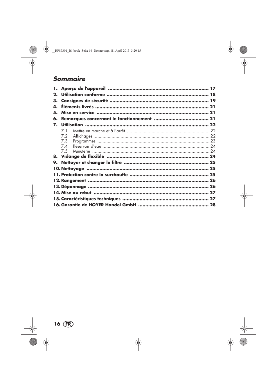 Sommaire | Silvercrest SLE 420 A1 User Manual | Page 18 / 74