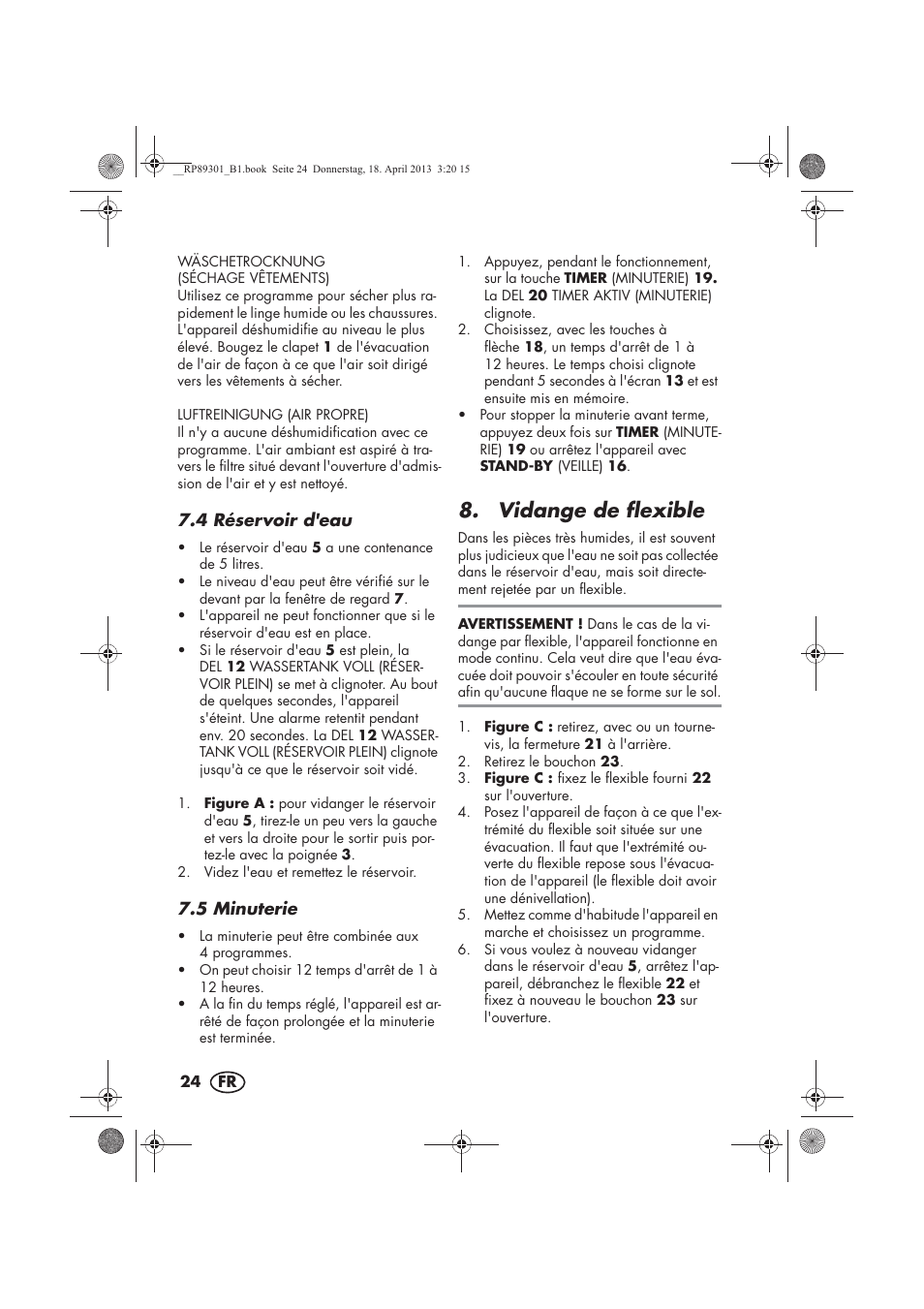 Vidange de flexible | Silvercrest SLE 420 A1 User Manual | Page 26 / 74