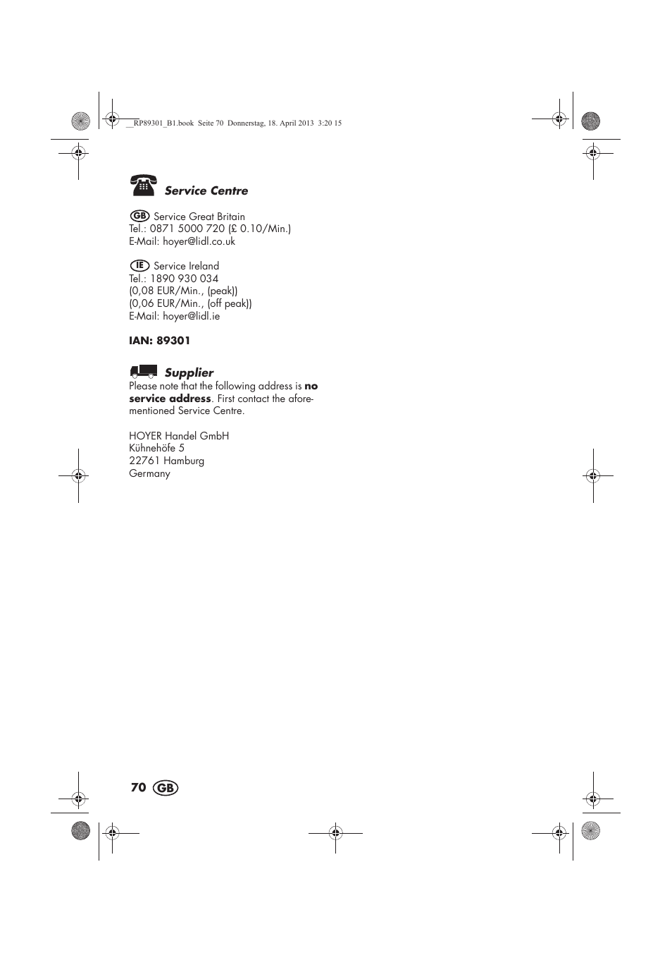 Silvercrest SLE 420 A1 User Manual | Page 72 / 74