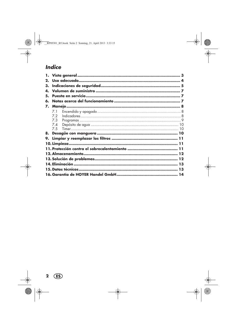 Indice | Silvercrest SLE 420 A1 User Manual | Page 4 / 74