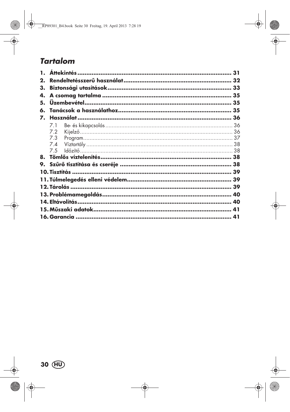 Tartalom | Silvercrest SLE 420 A1 User Manual | Page 32 / 100
