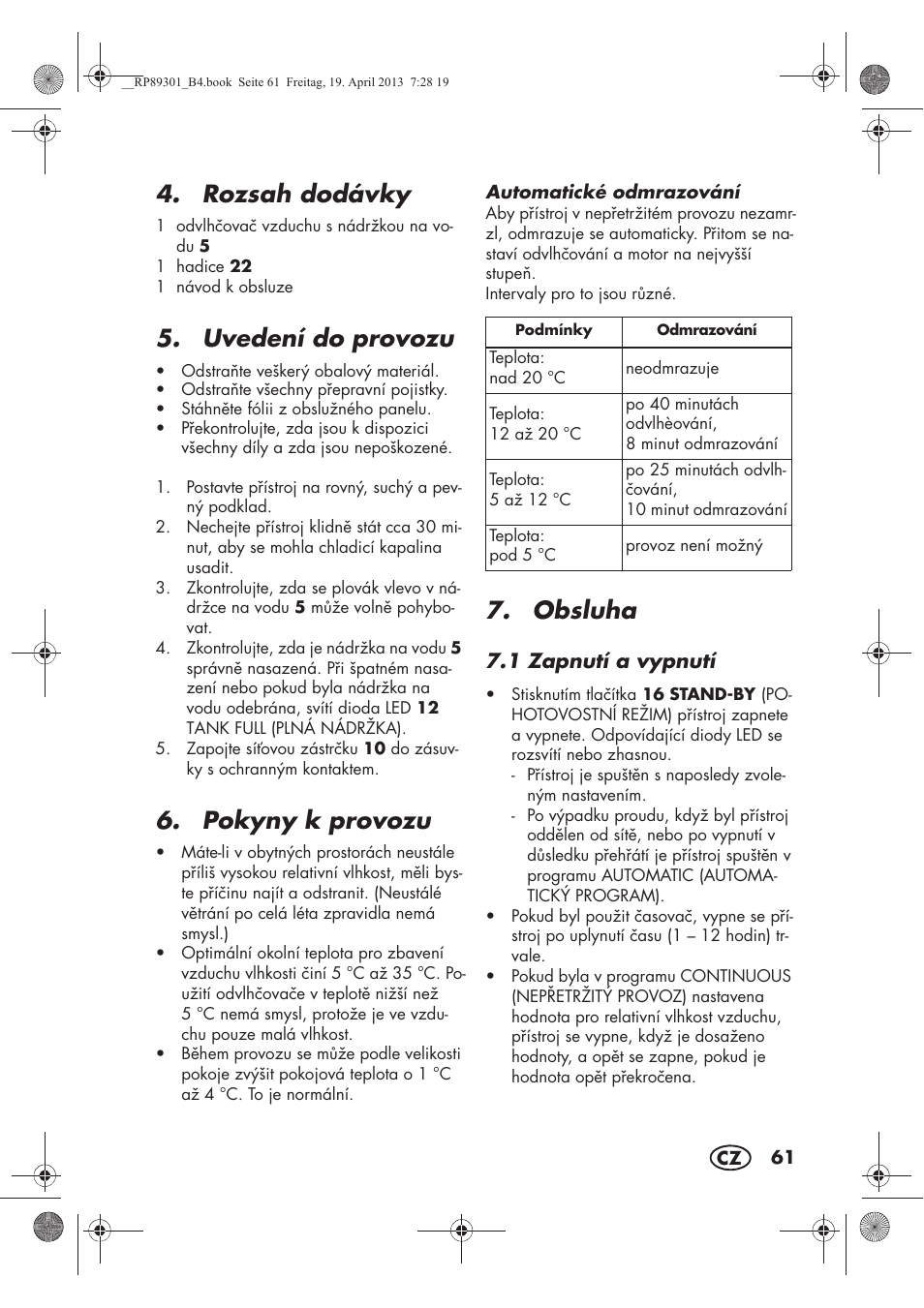 Rozsah dodávky, Uvedení do provozu, Pokyny k provozu | Obsluha | Silvercrest SLE 420 A1 User Manual | Page 63 / 100