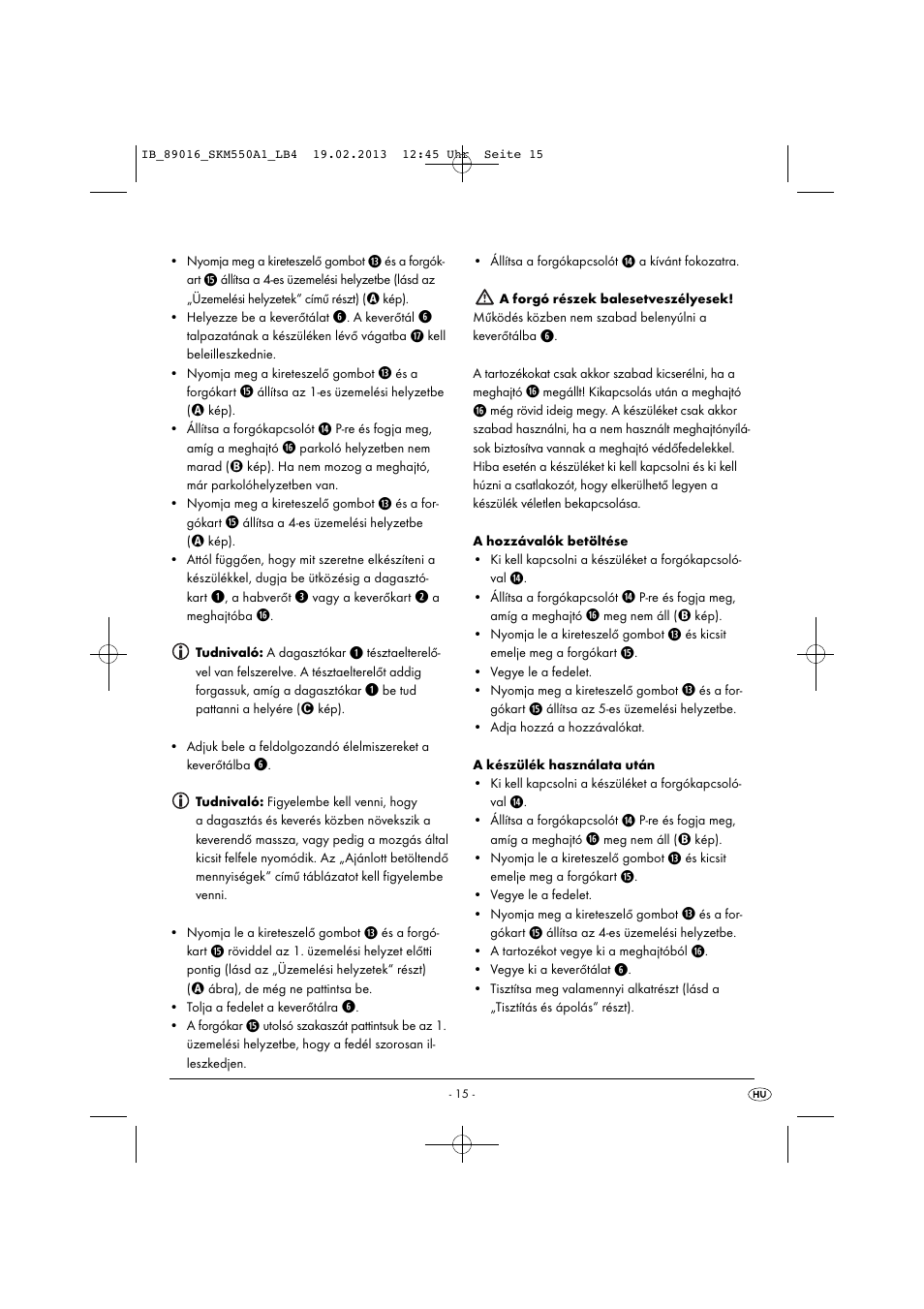 Silvercrest SKM 550 A1 User Manual | Page 19 / 55