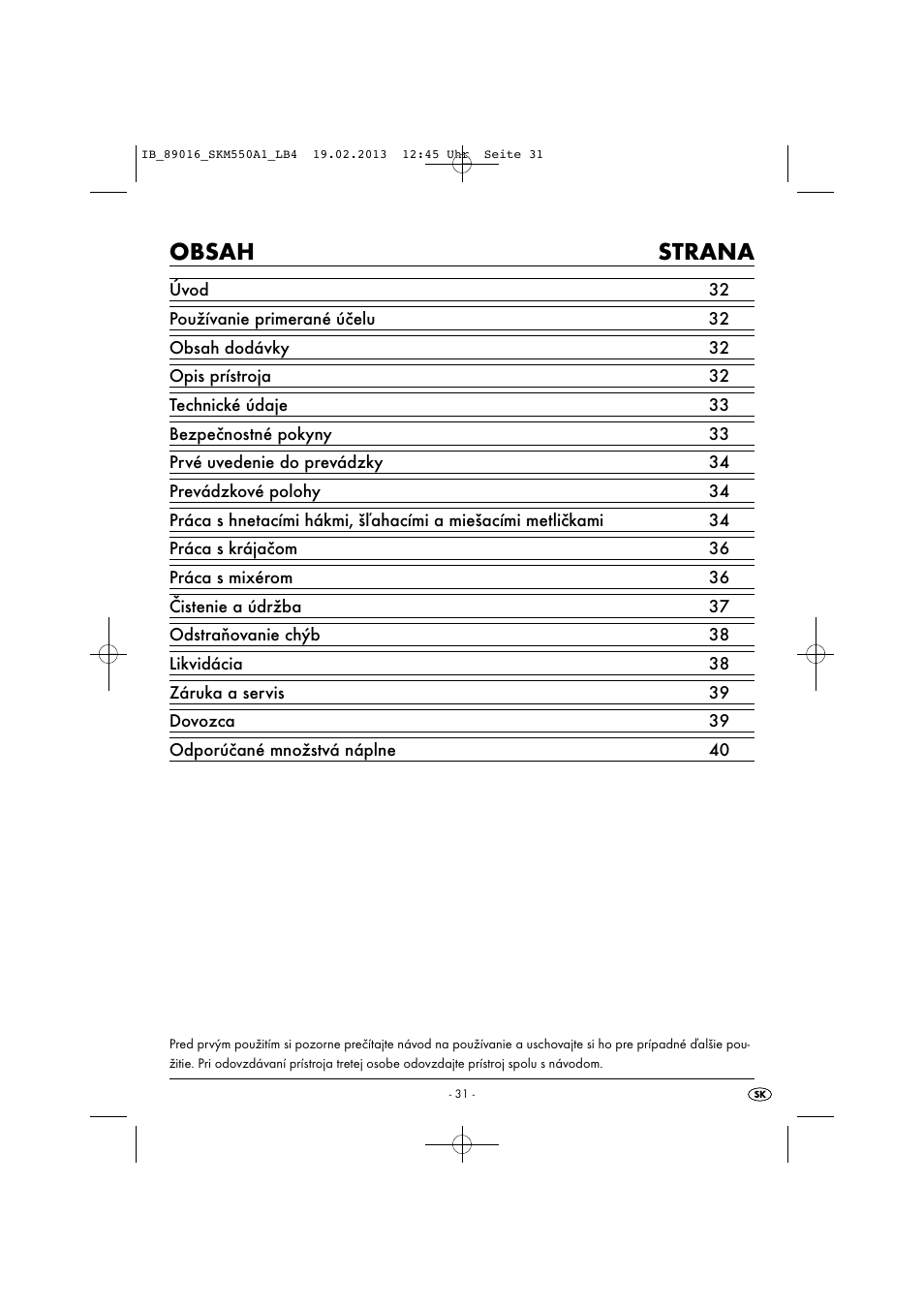 Silvercrest SKM 550 A1 User Manual | Page 35 / 55