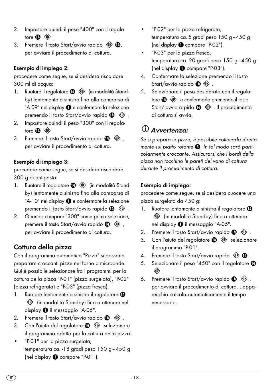 Cottura della pizza, Avvertenza | Silvercrest SMW 900 EDS B2 User Manual | Page 21 / 100