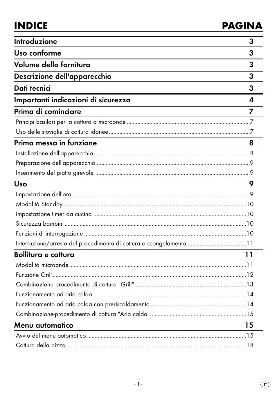 Indice pagina | Silvercrest SMW 900 EDS B2 User Manual | Page 4 / 100