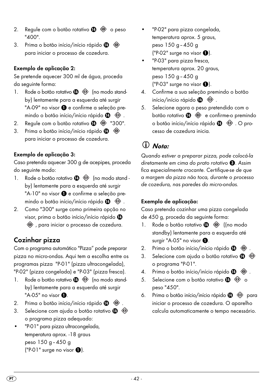 Cozinhar pizza, Nota | Silvercrest SMW 900 EDS B2 User Manual | Page 45 / 100