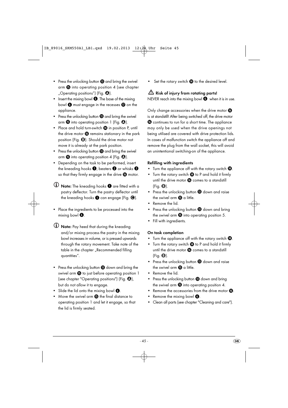 Silvercrest SKM 550 A1 User Manual | Page 49 / 55