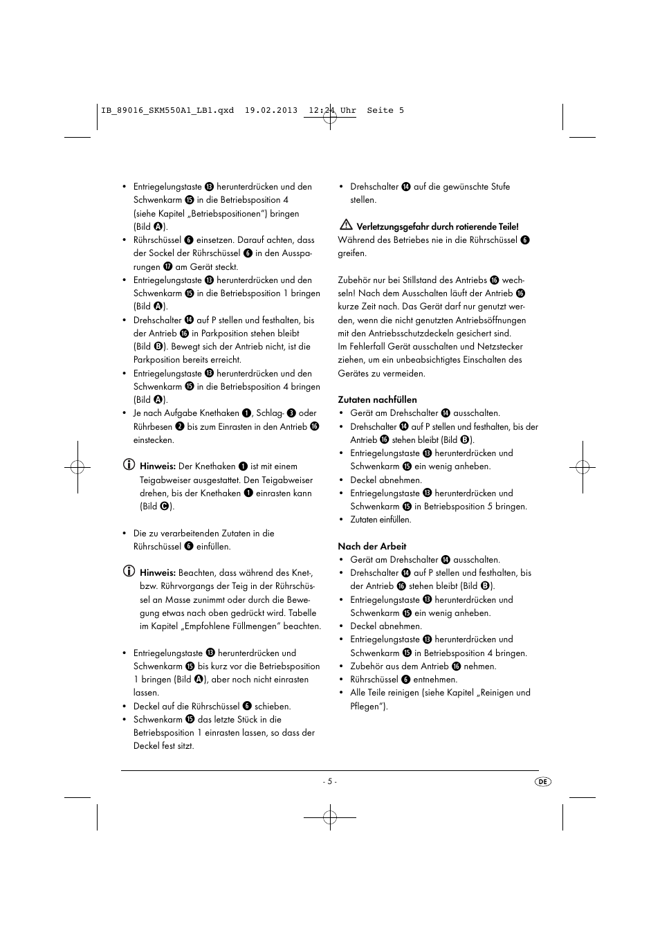 Silvercrest SKM 550 A1 User Manual | Page 9 / 55