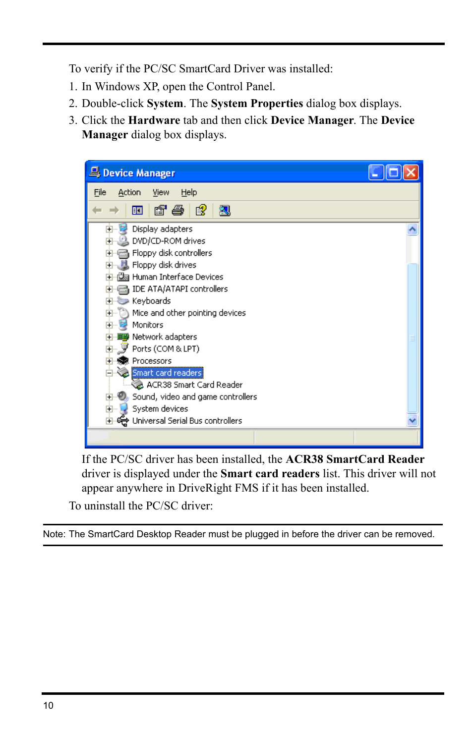 In windows xp, open the control panel | Davis Instruments DRIVERIGHT 8186 User Manual | Page 14 / 32