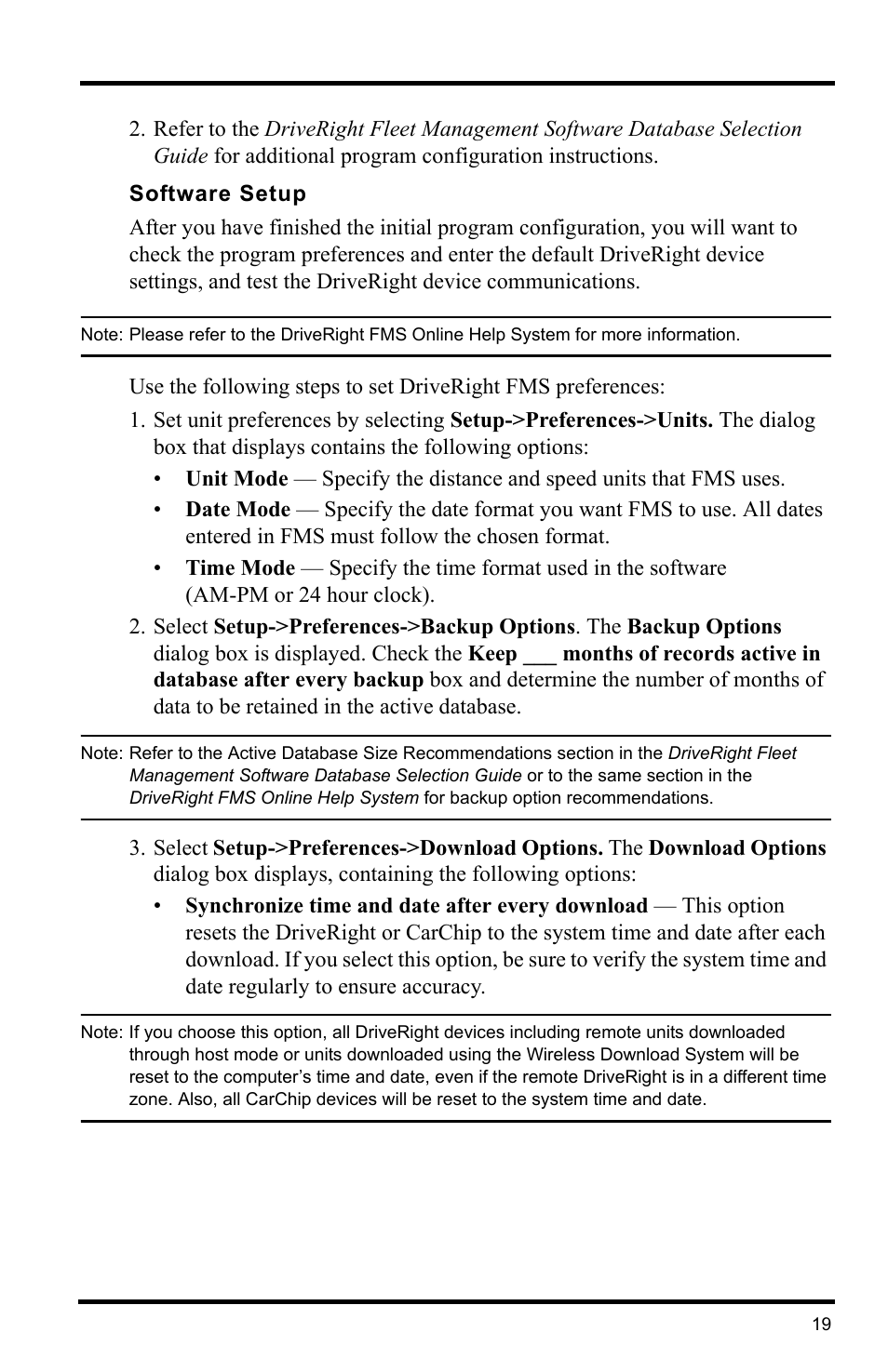 Software setup | Davis Instruments DRIVERIGHT 8186 User Manual | Page 23 / 32