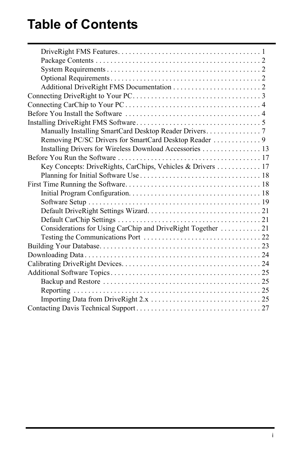 Davis Instruments DRIVERIGHT 8186 User Manual | Page 3 / 32