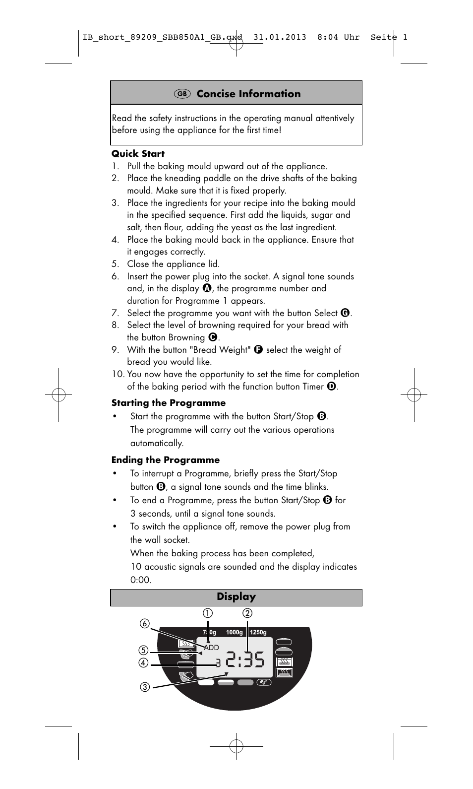 Silvercrest SBB 850 A1 User Manual | 2 pages