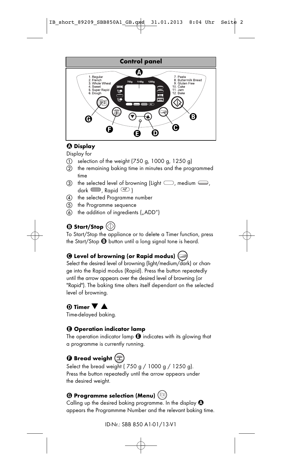 Silvercrest SBB 850 A1 User Manual | Page 2 / 2