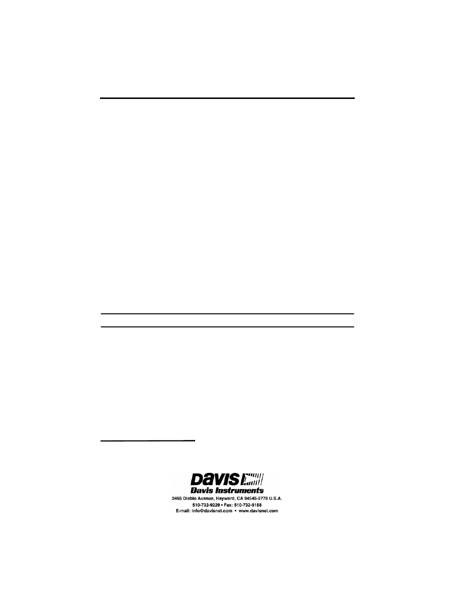 Contacting davis technical support | Davis Instruments DRIVERIGHT 600E User Manual | Page 2 / 2