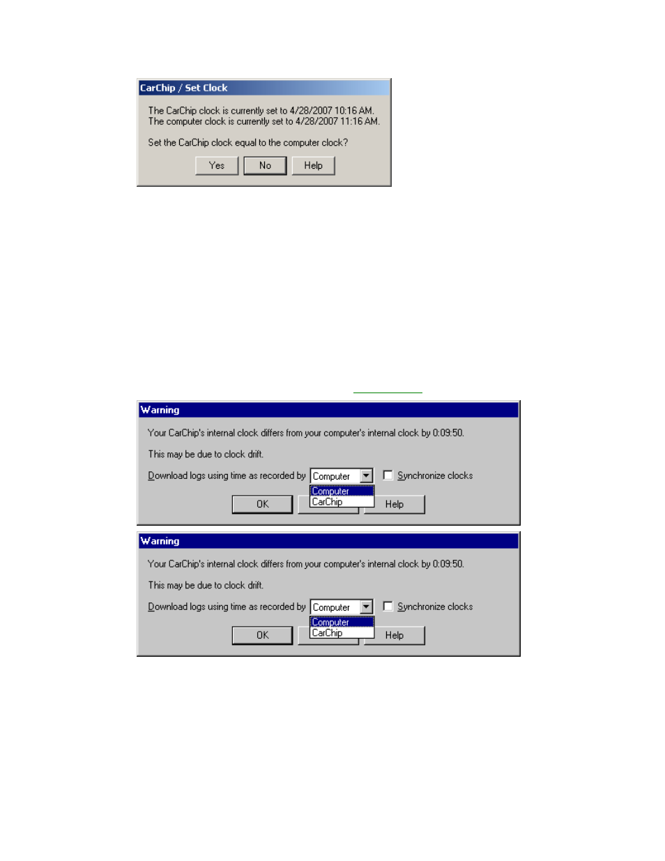 Time difference adjustment | DAVIS CarChip Online Help (8221, 8226, 8245, 8246) User Manual | Page 62 / 119