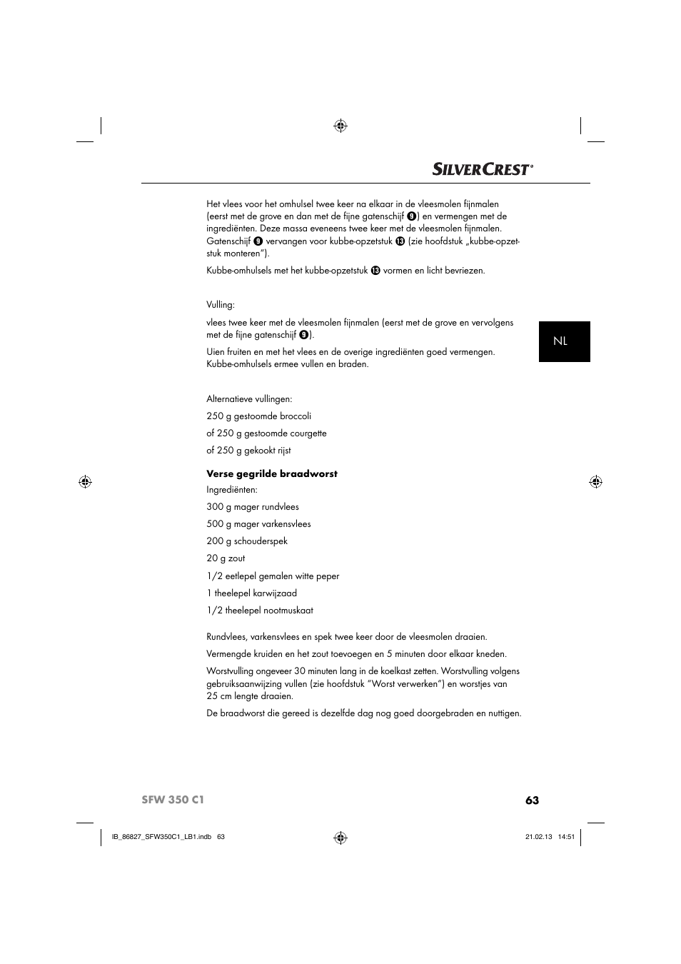 Silvercrest SFW 350 C1 User Manual | Page 66 / 84
