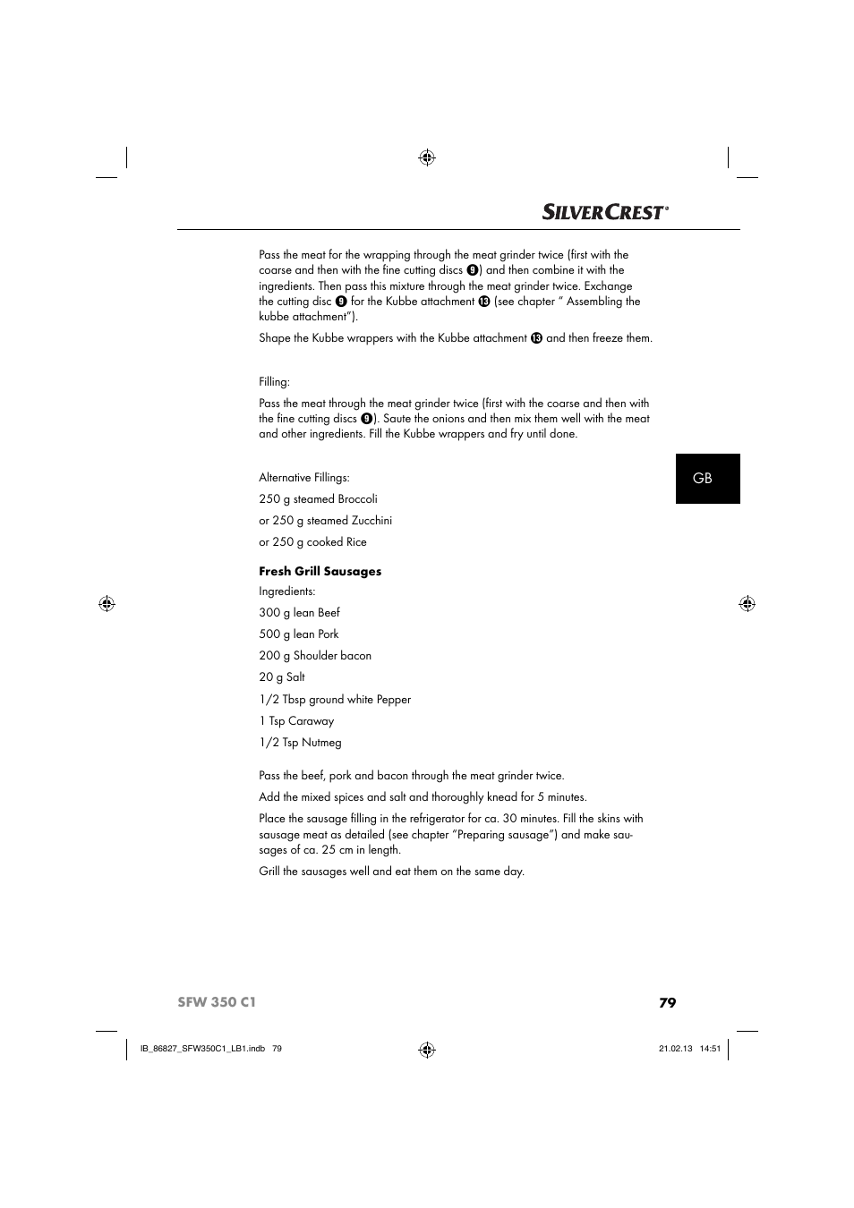 Silvercrest SFW 350 C1 User Manual | Page 82 / 84