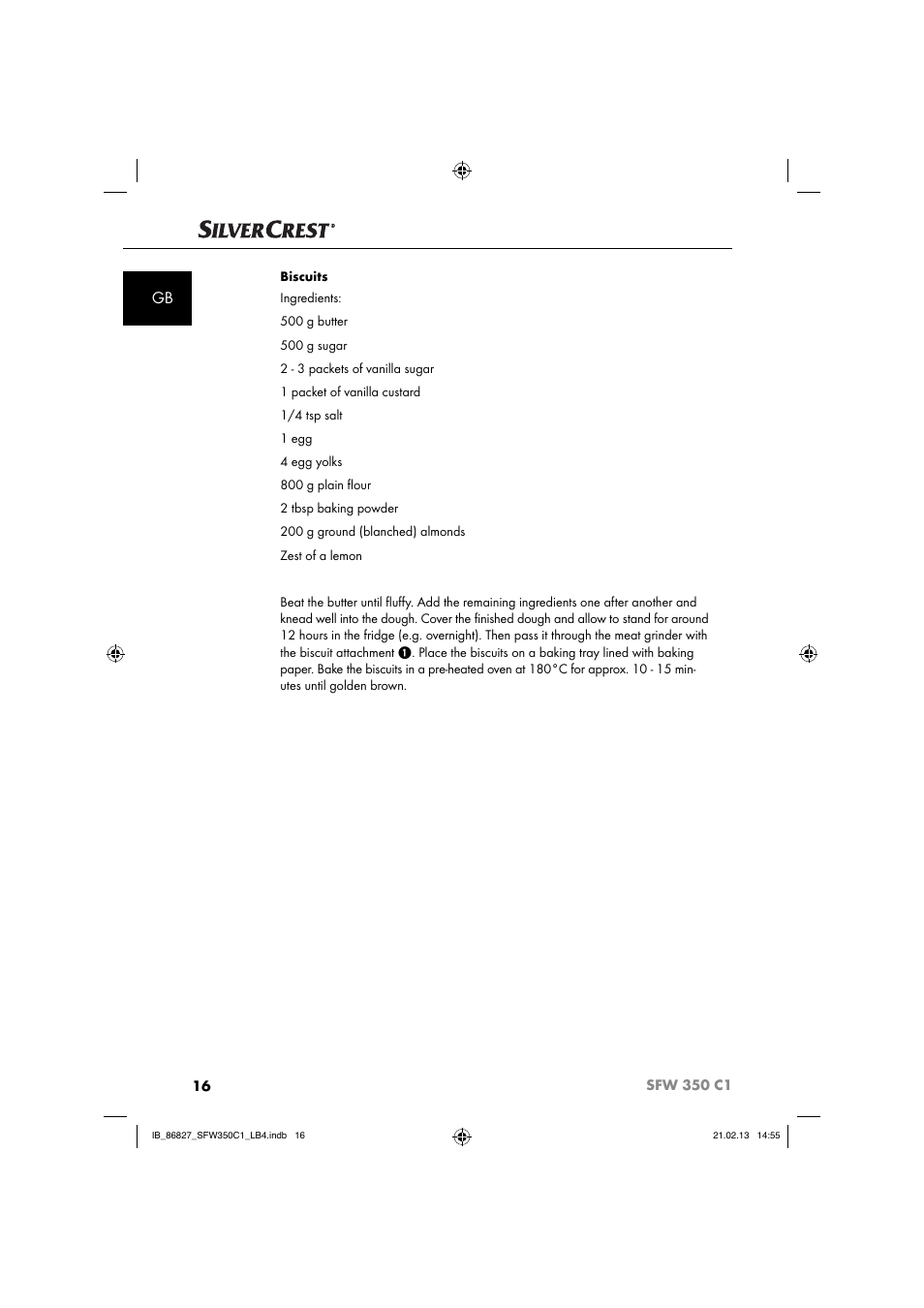 Silvercrest SFW 350 C1 User Manual | Page 19 / 116