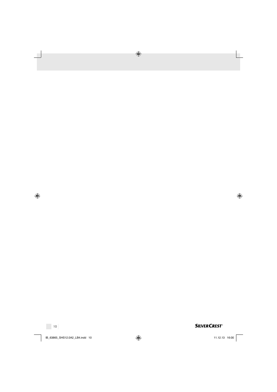 Silvercrest SHS 12.0 A2 User Manual | Page 10 / 40