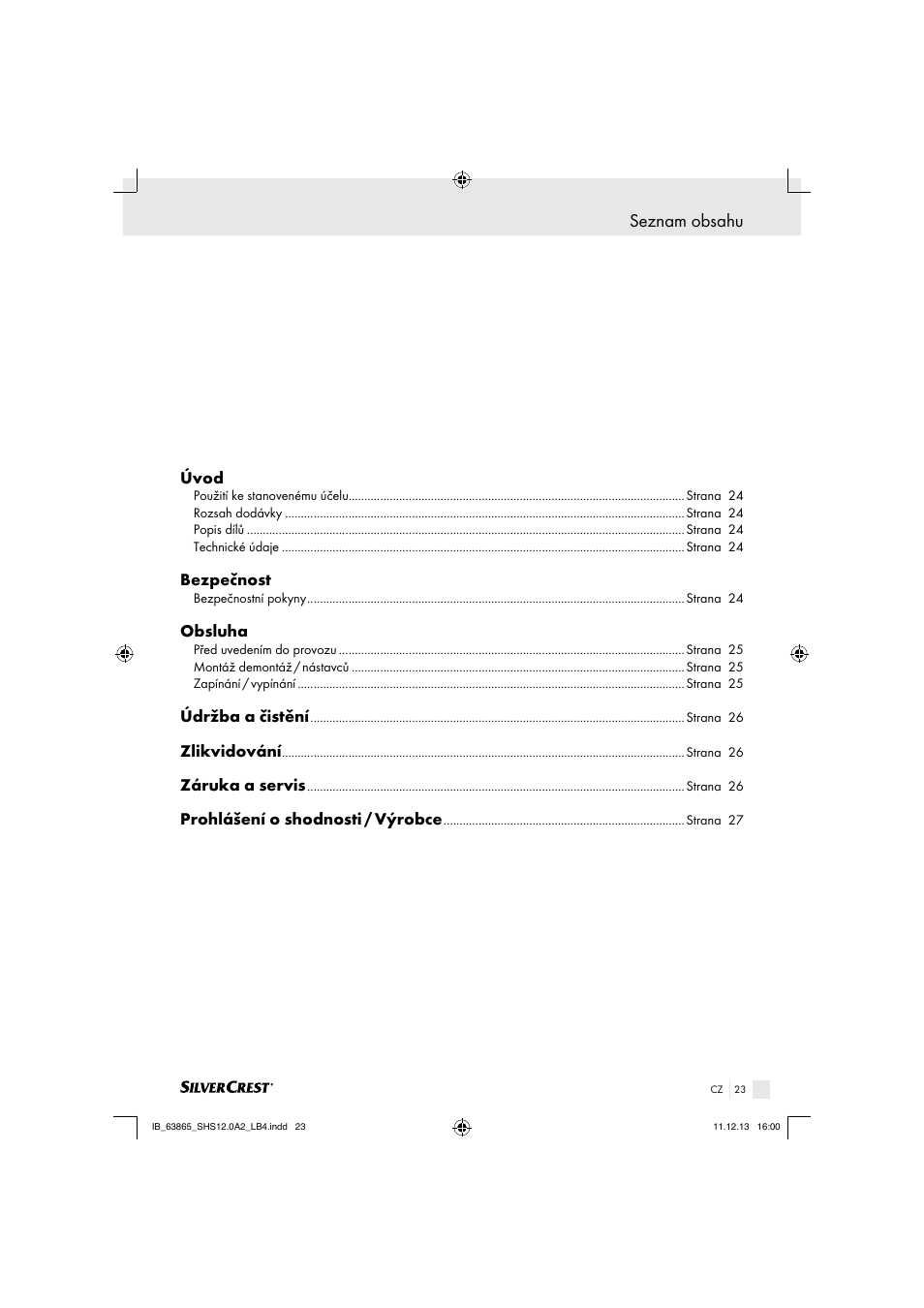 Silvercrest SHS 12.0 A2 User Manual | Page 23 / 40