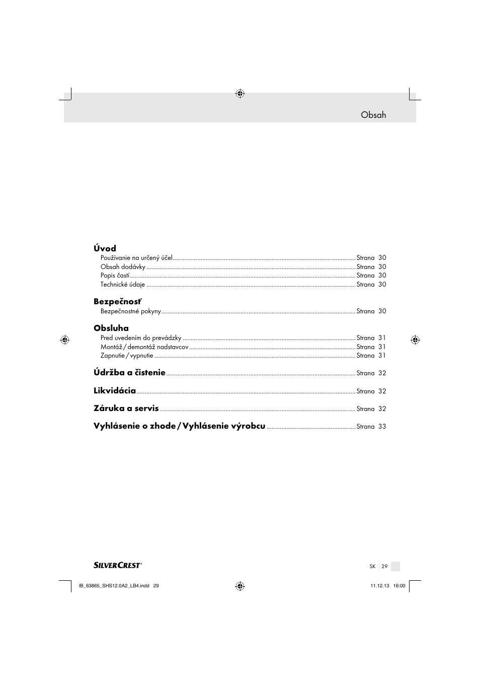 Silvercrest SHS 12.0 A2 User Manual | Page 29 / 40