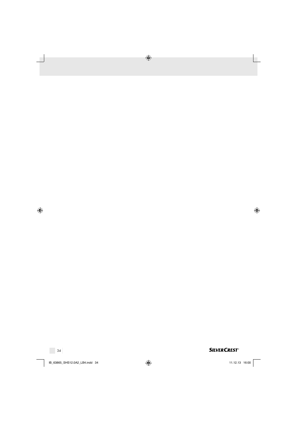 Silvercrest SHS 12.0 A2 User Manual | Page 34 / 40