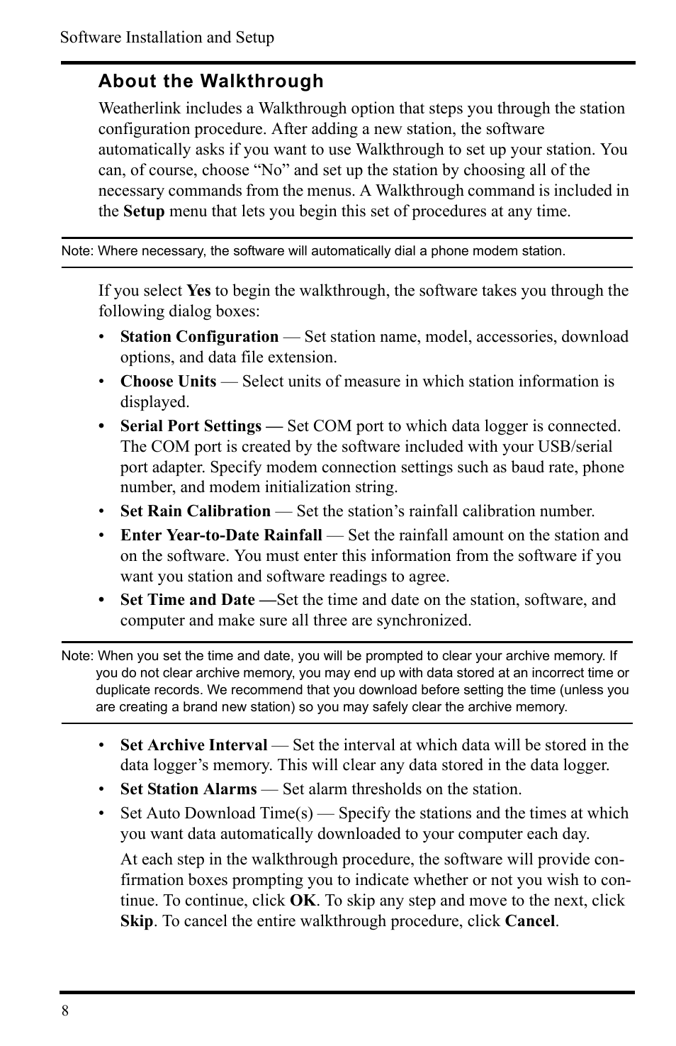 About the walkthrough | DAVIS WeatherLink Mac OS X Getting Started Guide User Manual | Page 10 / 16