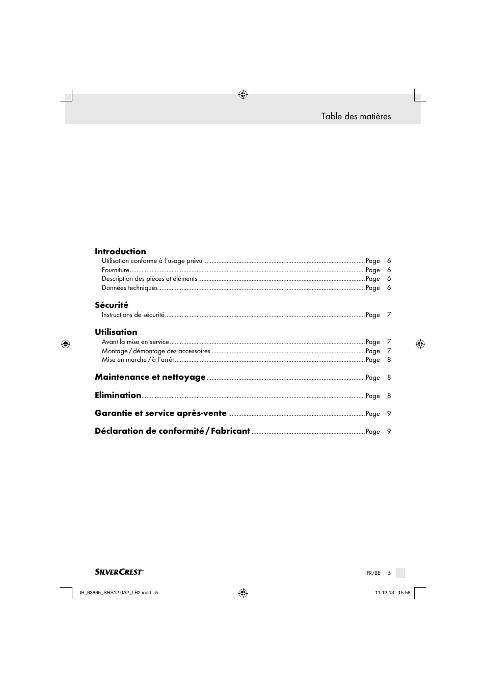 Silvercrest SHS 12.0 A2 User Manual | Page 5 / 22