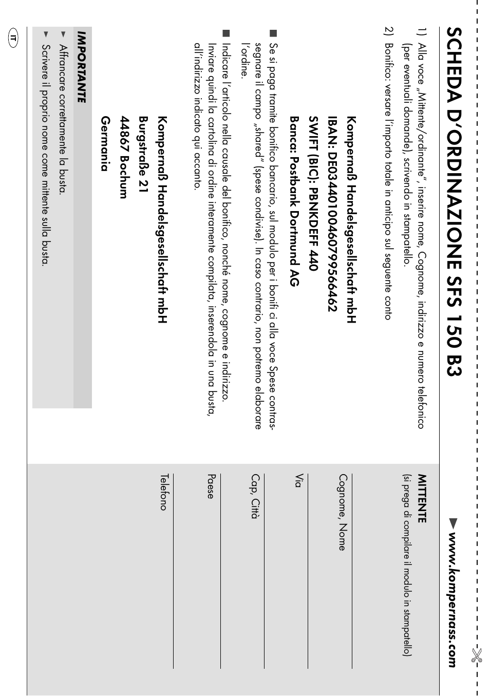 Sc hed a d‘ordinazione sfs 150 b3 | Silvercrest SFS 150 B3 User Manual | Page 31 / 80