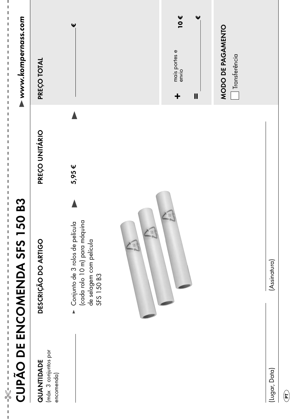 Cupã o de encomend a sfs 150 b3 | Silvercrest SFS 150 B3 User Manual | Page 44 / 80