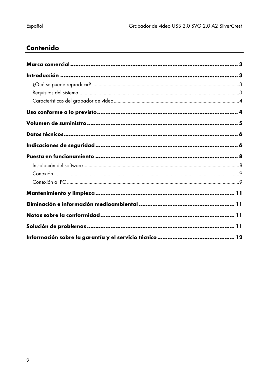 Silvercrest SVG 2.0 A2 User Manual | Page 3 / 51