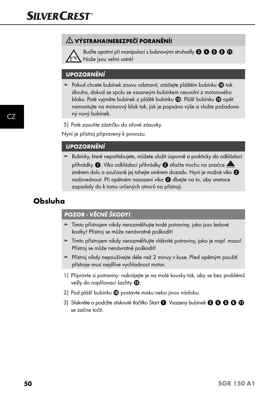 Obsluha | Silvercrest SGR 150 A1 User Manual | Page 53 / 88