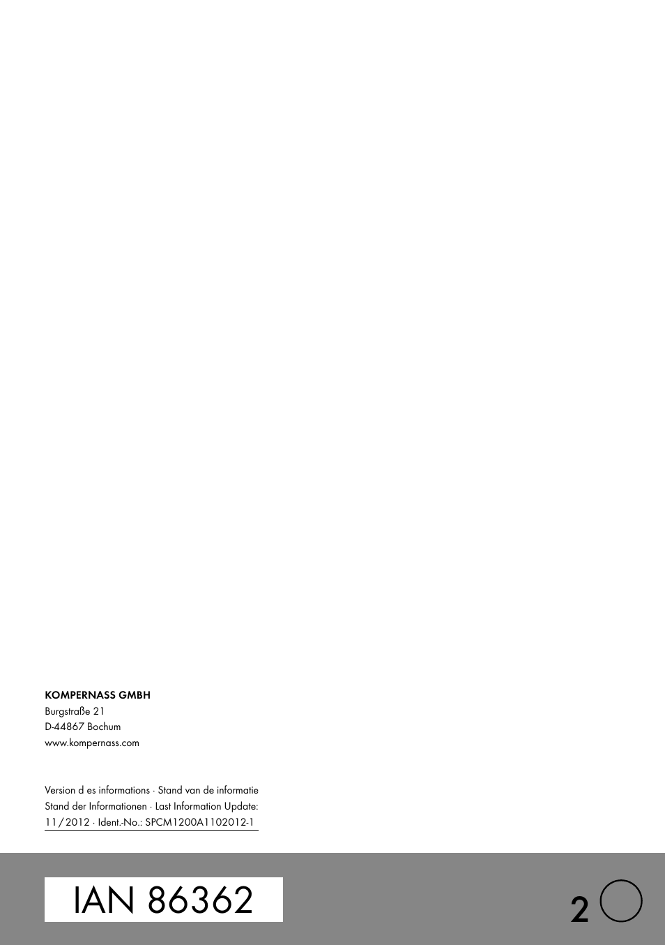 Silvercrest SPCM 1200 A1 User Manual | Page 20 / 20