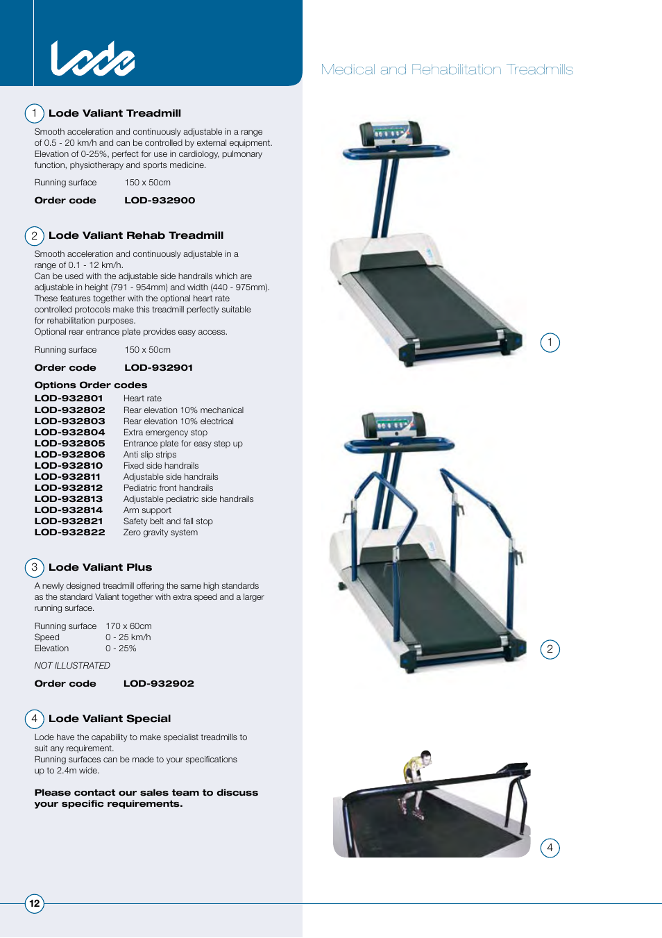 Medical and rehabilitation treadmills | Diamondback Lode Valiant Treadmill User Manual | Page 16 / 96