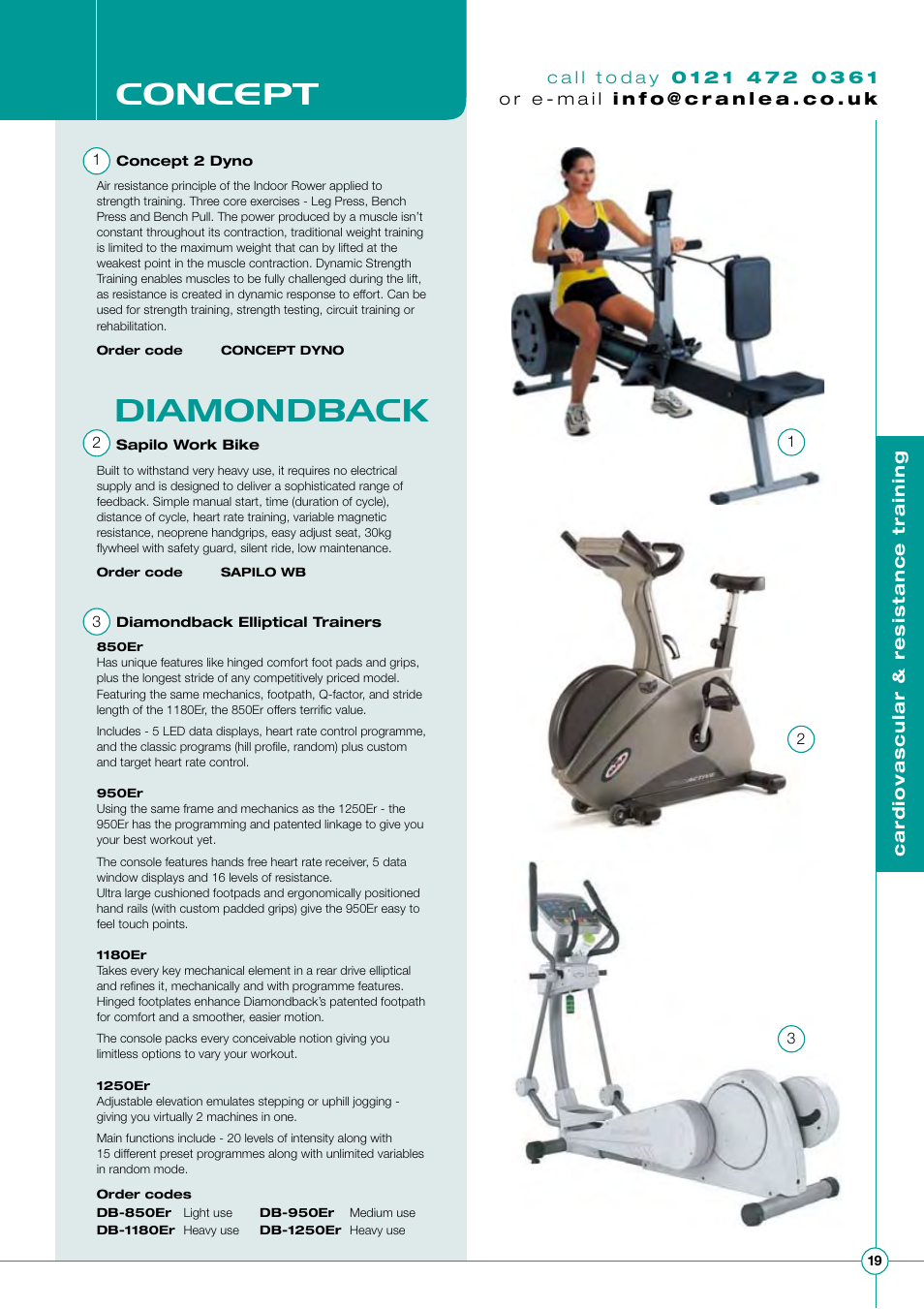 Diamondback, Concept | Diamondback Lode Valiant Treadmill User Manual | Page 23 / 96