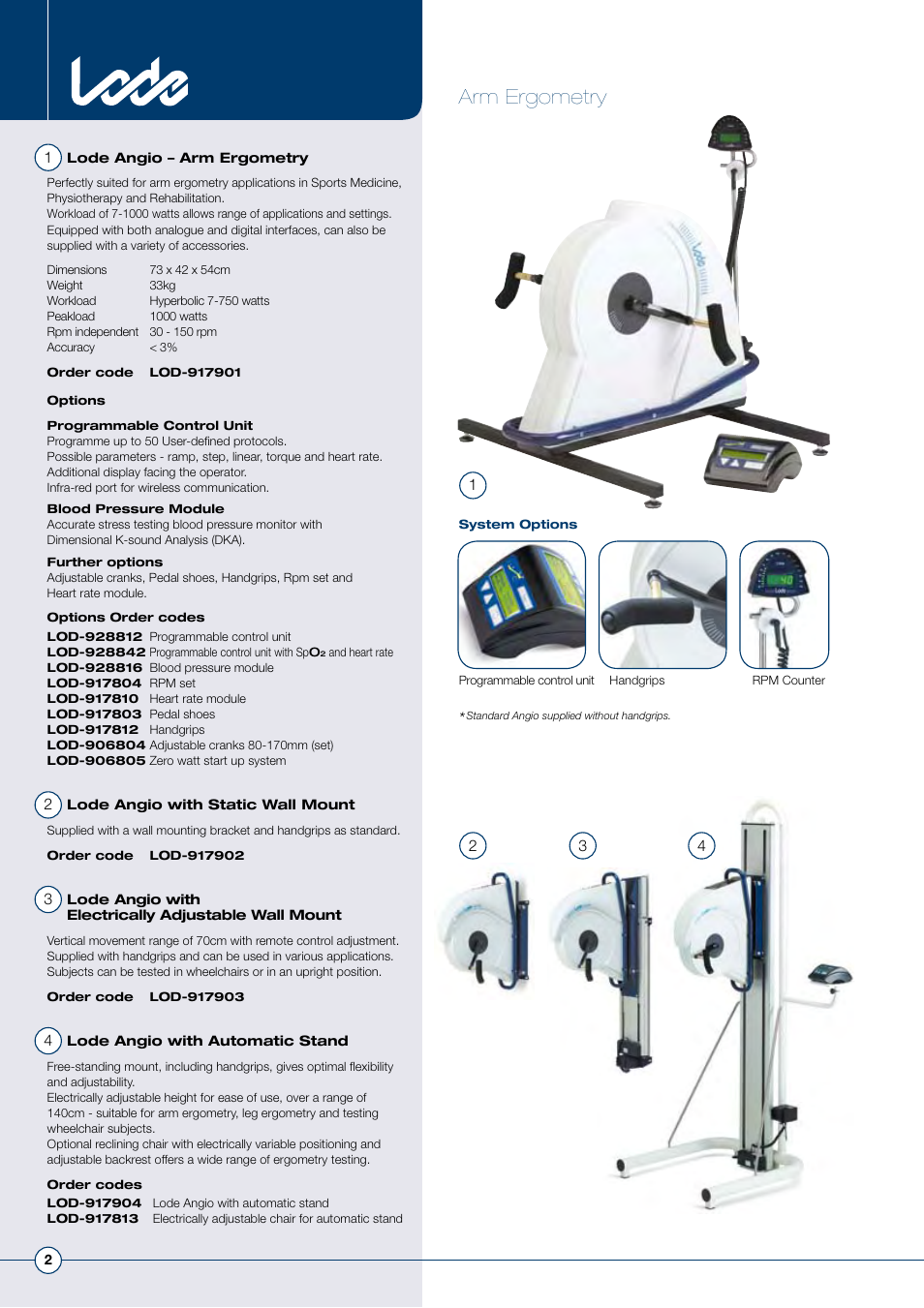 Arm ergometry | Diamondback Lode Valiant Treadmill User Manual | Page 6 / 96